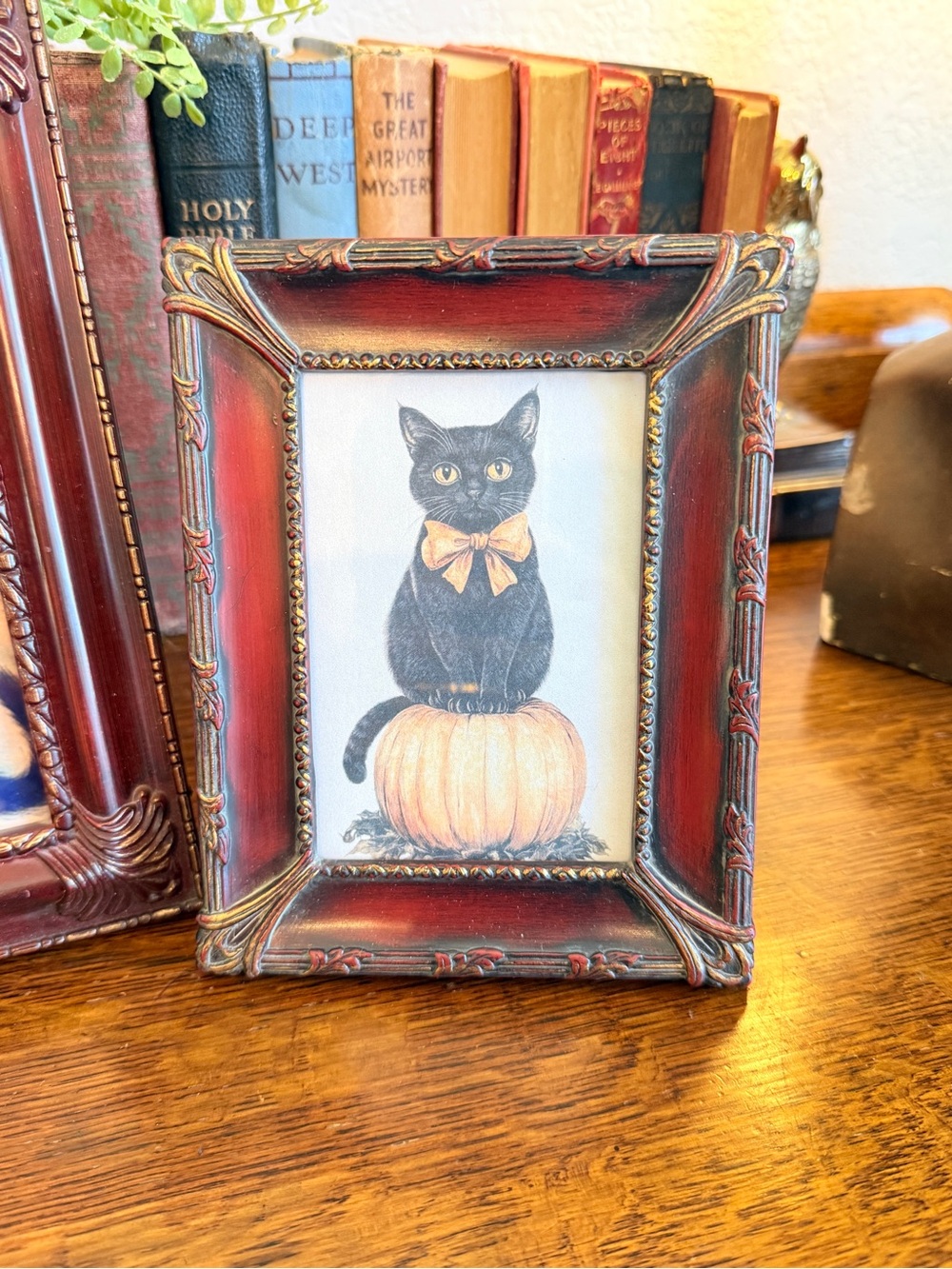 3 Vintage Black Cat Halloween Picture Frames - Picture 15 of 16